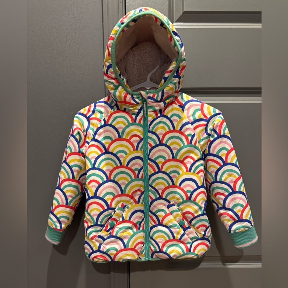 Boden Multicolor Striped Hooded Jacket